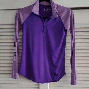 Under Armour Two-Tone Purple Long Sleeve Top Size Girl's YLG